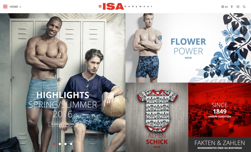 Startseite mit Slider